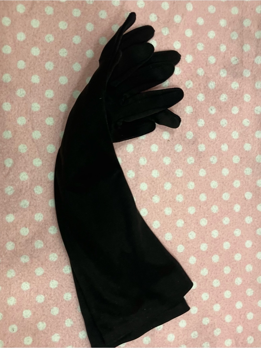 Vintage Faux Suede Gloves M - Picture 4 of 11